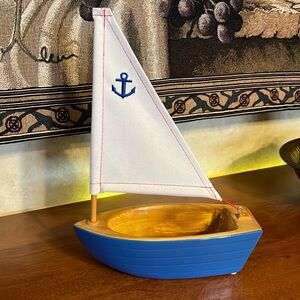 Sailboat planter.